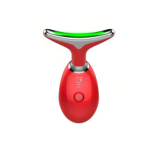 (Red, Seven-color Lights) Led Micro-Current Massager Handset Firming Wrinkle Removal Device For Neck Face Skin Care Tightens And Lifts Facial Device Spa Beauty Equipment