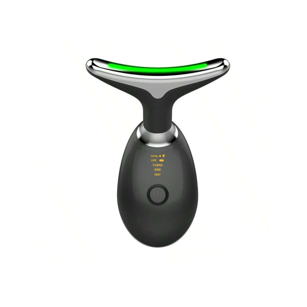 (Black, one-size) Led Micro-Current Massager Handset Firming Wrinkle Removal Device For Neck Face Skin Care Tightens And Lifts Facial Device Spa Beauty Equipment