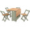 Seconique Santos Folding Drop Leaf Butterfly Dining Table Set 4 Chairs Sage Green & Distressed Wax Pine 2