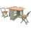 Seconique Santos Folding Drop Leaf Butterfly Dining Table Set 4 Chairs Sage Green & Distressed Wax Pine 3