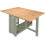 Seconique Santos Folding Drop Leaf Butterfly Dining Table Set 4 Chairs Sage Green & Distressed Wax Pine 9