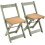 Seconique Santos Folding Drop Leaf Butterfly Dining Table Set 4 Chairs Sage Green & Distressed Wax Pine 15