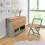 Seconique Santos Folding Drop Leaf Butterfly Dining Table Set 4 Chairs Sage Green & Distressed Wax Pine 20