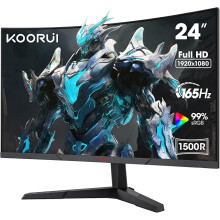 KOORUI 24 Inch Gaming Monitor -FHD 1080P Curved Monitor 165Hz VA 1ms 1500R PC Monitors
