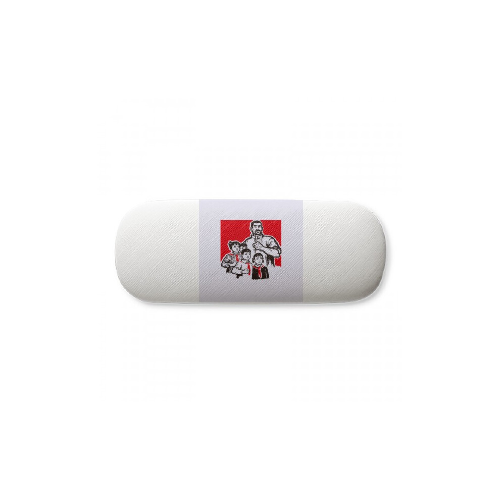 Diythinker Red China Education Publicity Model Glasses Case Eyeglasses Hard Shell Storage Spectacle Box