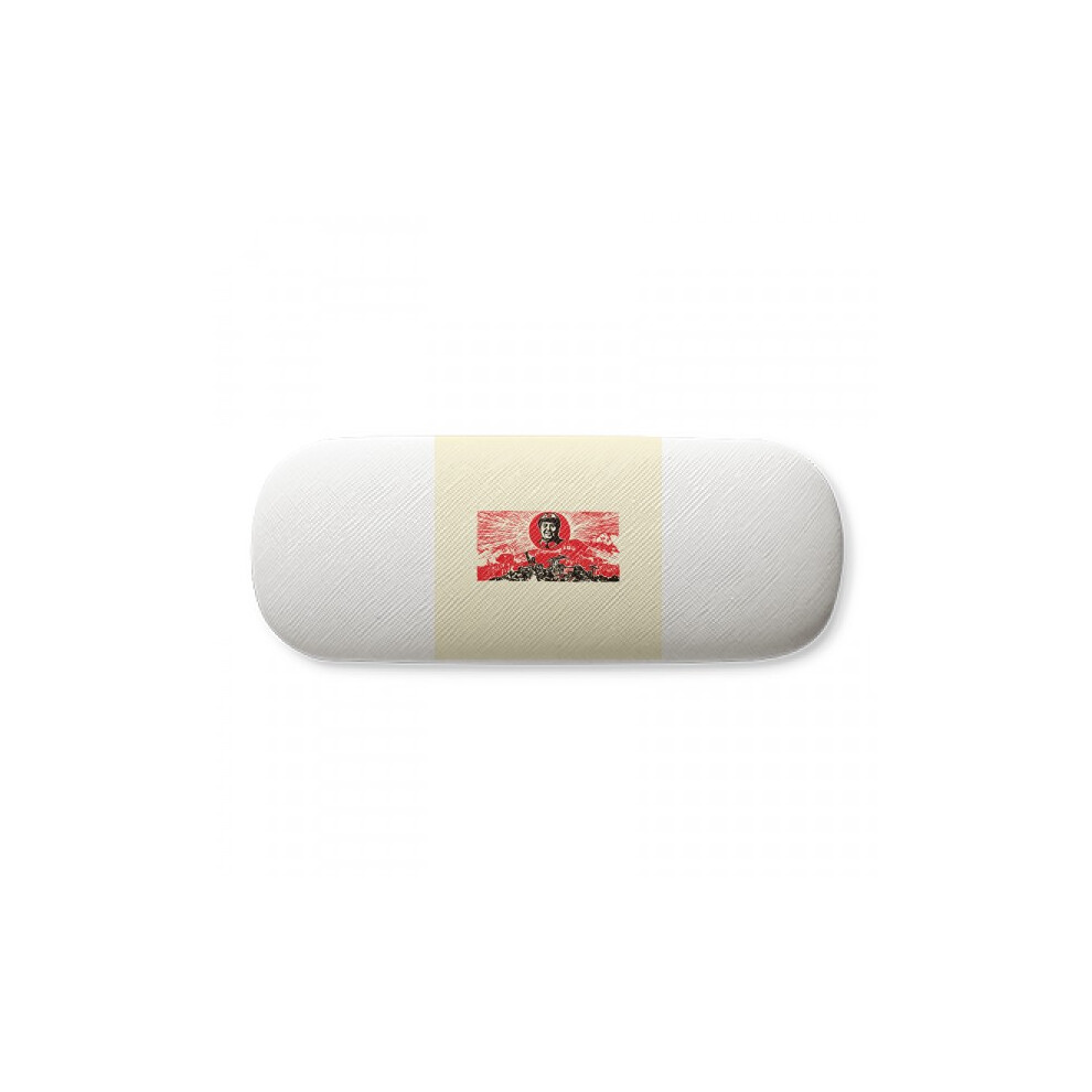 Diythinker Red Chinese Education Propaganda Glasses Case Eyeglasses Hard Shell Storage Spectacle Box