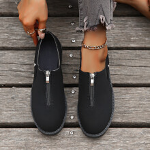 (Black, 42) Womens Timeless Chunky Heel Slipon Shoes With Comfortfocused Design And Chic Appearance