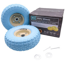 (Baby Blue) Hand Truck Wheelbarrow Puncture Proof Heavy Duty Tyres 2x10"