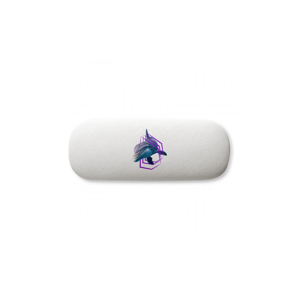 Diythinker Dolphins Break Through Circles Glasses Case Eyeglasses Hard Shell Storage Spectacle Box