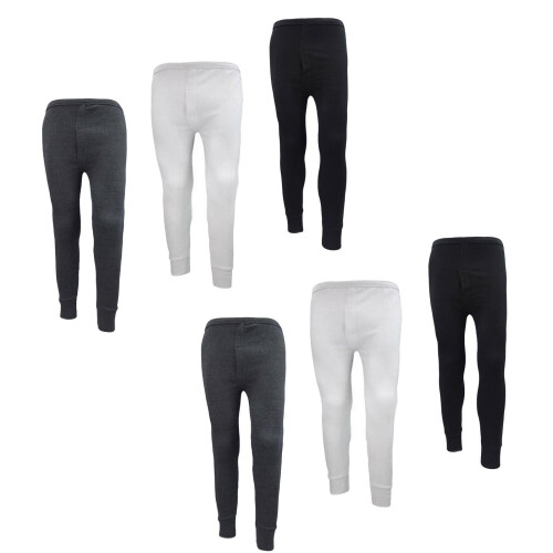 (Assorted Bottom - 6 Pack, XL) Men Thermal Underwear Long Johns Top Bottom 6 Pack 2