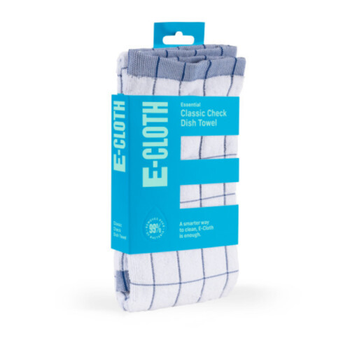 E-cloth Classic Check Blue E Towel