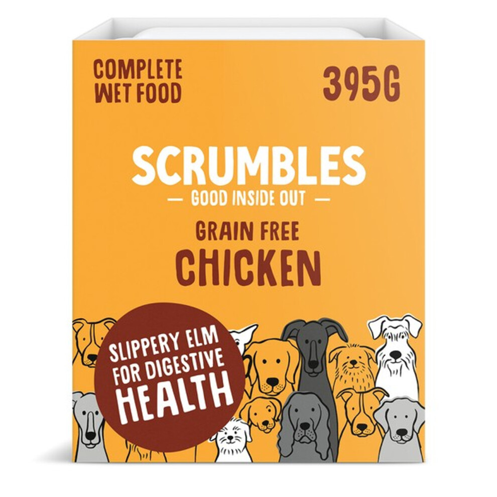 Scrumbles Comple Wet Dog Food Chicken Grain Free 395g