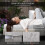 Outsunny Outsunny 3pc Rattan Wicker Sofa Set with Tea Table & Cushions, Grey 4