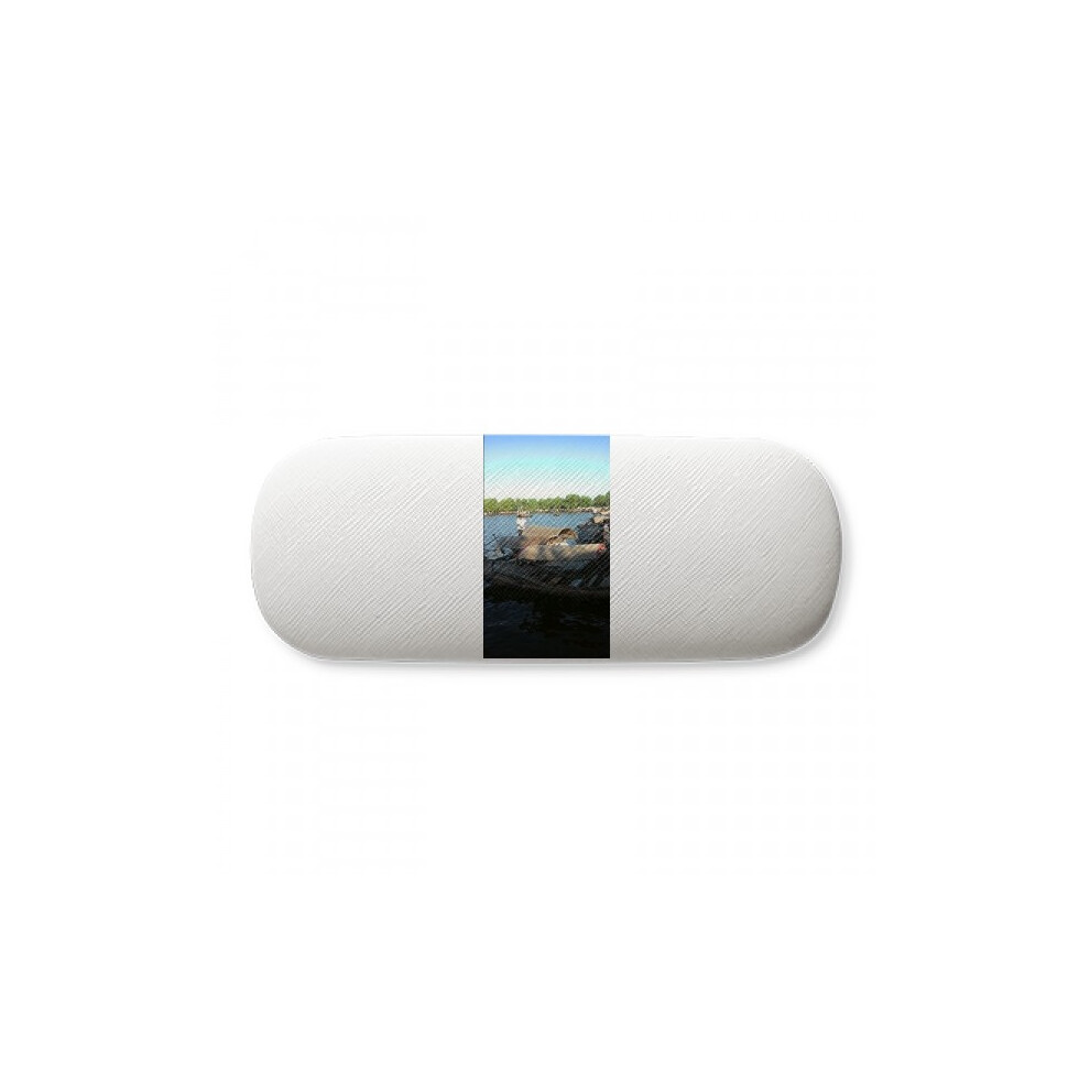 Diythinker Fisherman Boat Art Deco Fashion Glasses Case Eyeglasses Hard Shell Storage Spectacle Box