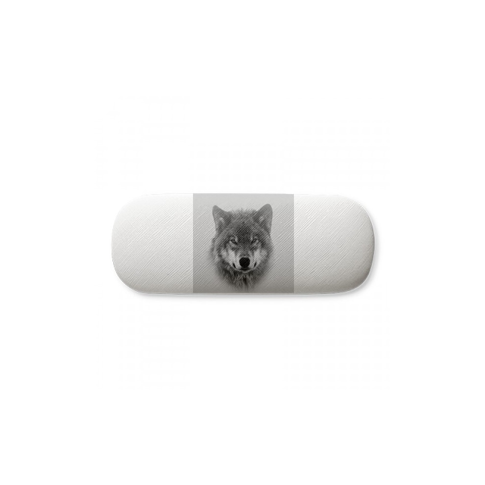 Diythinker Gray Wolf Hunts Fiercely Art Deco Fashion Glasses Case Eyeglasses Hard Shell Storage Spectacle Box