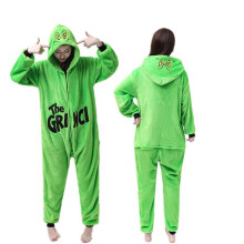 (XL) Anime Adult The Grinci Cosplay Halloween Costumes Green Haired Monster Onesies Nightgown Xmas Carnival Funny Pajamas Kigurumi