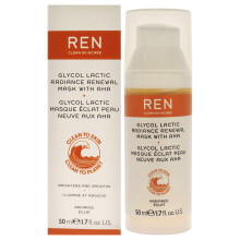 REN Clean Skincare - Glycol Lactic Acid Radiance Renewal Face Mask for all Skin Types - Promotes Collagen, Reduces Redness & Irritation, Removes Dead
