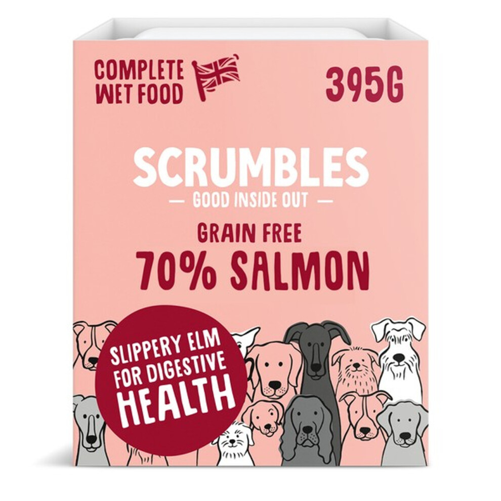 Scrumbles Complete Wet Dog Food Salmon Grain Free 395G