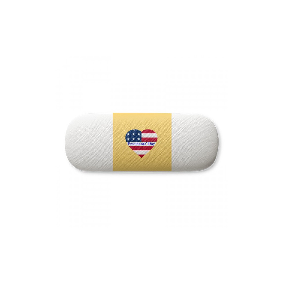 Diythinker Heart American Presidents Day Flag Glasses Case Eyeglasses Hard Shell Storage Spectacle Box