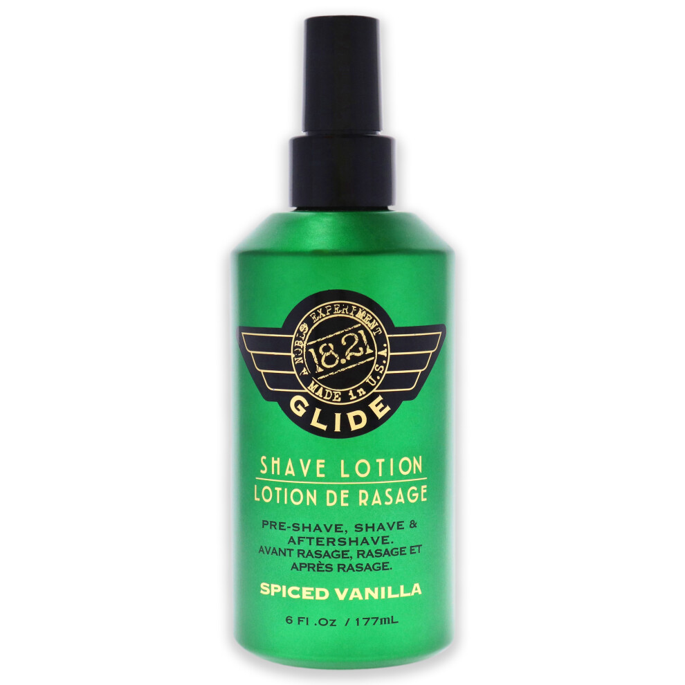 18.21 Man Made Glide Shave Lotion - Spiced Vanilla By For Men - 6 Oz S
