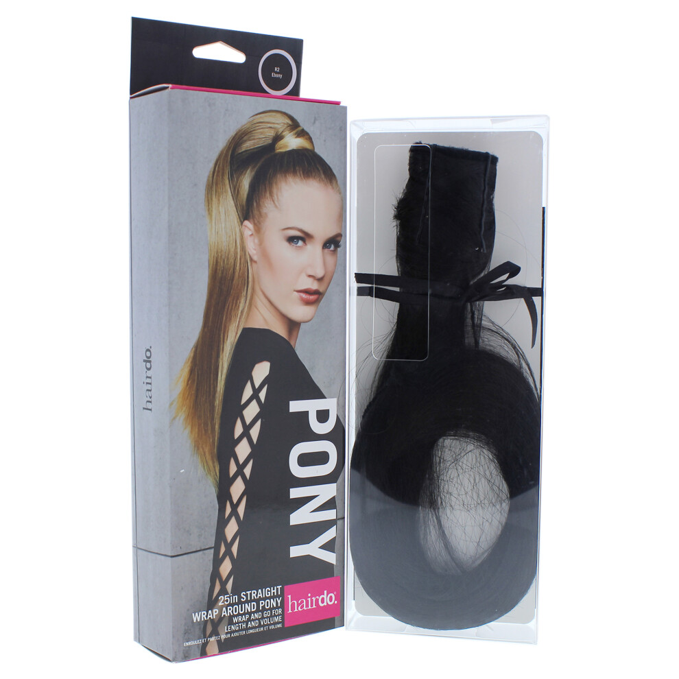 Kapsel Straight Wrap Around Pony - R2 Ebony By Hairdo For Women - 25 Inch Hai
