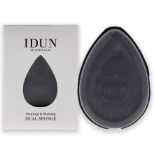 Idun Minerals Primer och Blotting Dual Sponge - Silikonsidan Blandar Bort Skarpa Linjer - Velour sidan Dämpar Överskottsolja