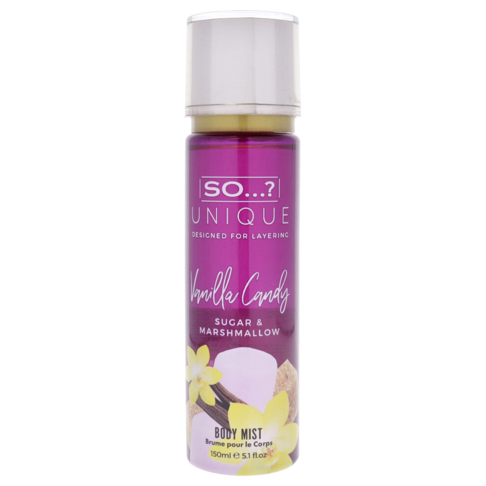 So? Unique Body Mist - Vanilla Candy By For Women - 5.1 Oz Body Mist