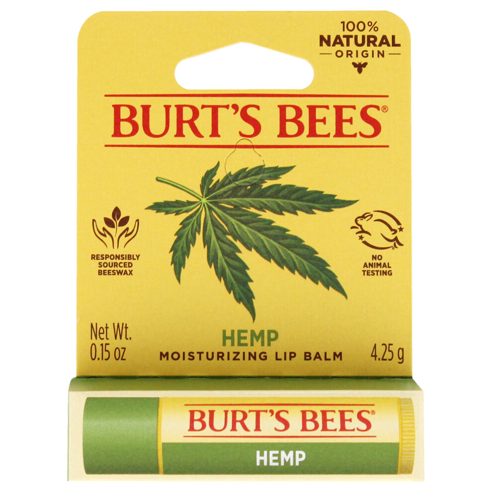 Hemp Moisturizing Lip Balm by Burts Bees for Unisex - 0.15 oz Lip Balm