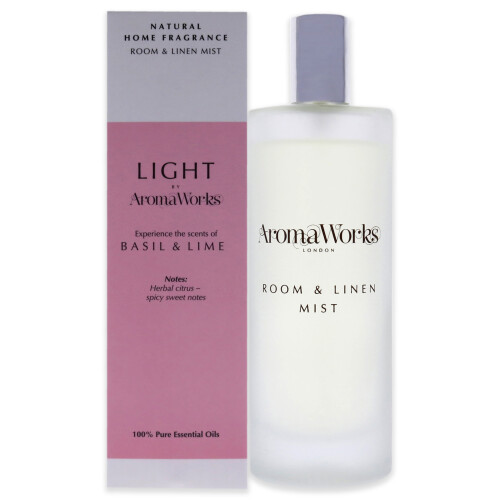 AromaWorks Light Room and Linen Mist - Basil and Lime by Aromaworks for Unisex -