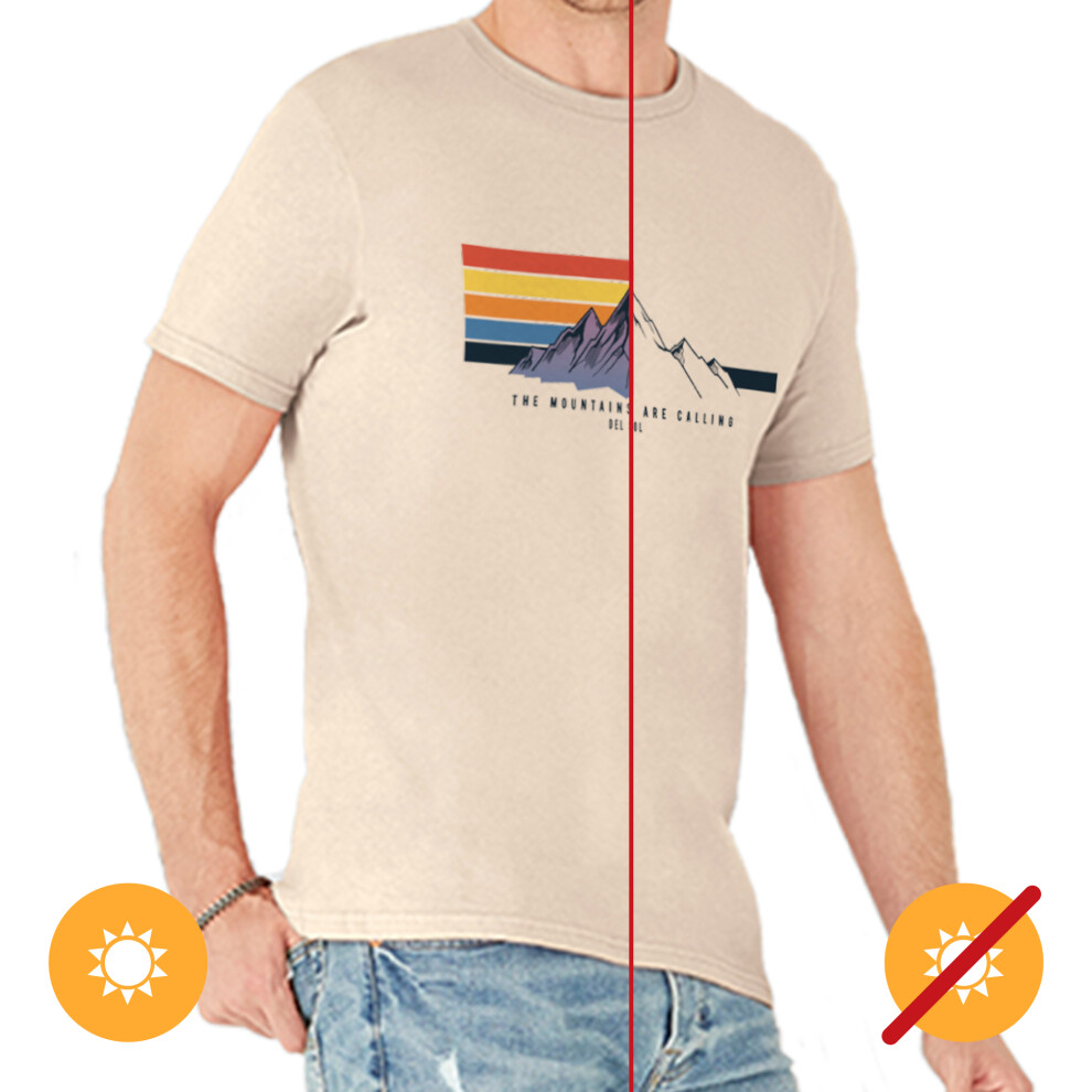 Camiseta Cl?Sica De Cuello Redondo Para Hombre - Mountain Calling De Delsol Para Hombre - 1 Pieza-image