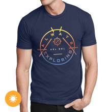 Men Crew Tee - Always Exploring - Indigo by DelSol for Men - 1 Pc T-Sh