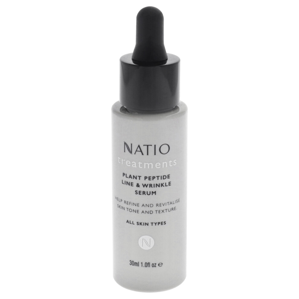 Natio Plant Peptide Line And Wrinkle Serum, 30 Ml, Anti Invecchiamento Siero - Serum Di Ringiovanimento - Daily Serum For Face To Revitalize Skin Texture-image