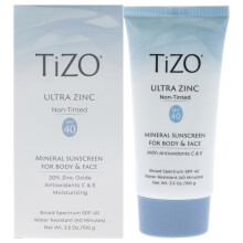 Ultra Zinc Body and Face Non-Tinted SPF 40 van Tizo voor Unisex - 3,5 oz zonnebrandcr   me