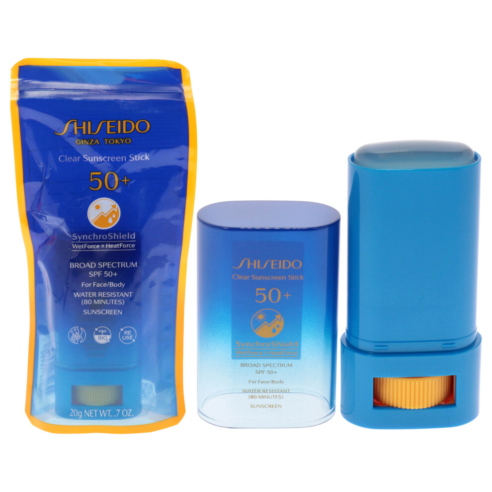 Clear Sunscreen Stick SPF 50 Plus by Shiseido for Unisex - 0.7 oz Sunscreen