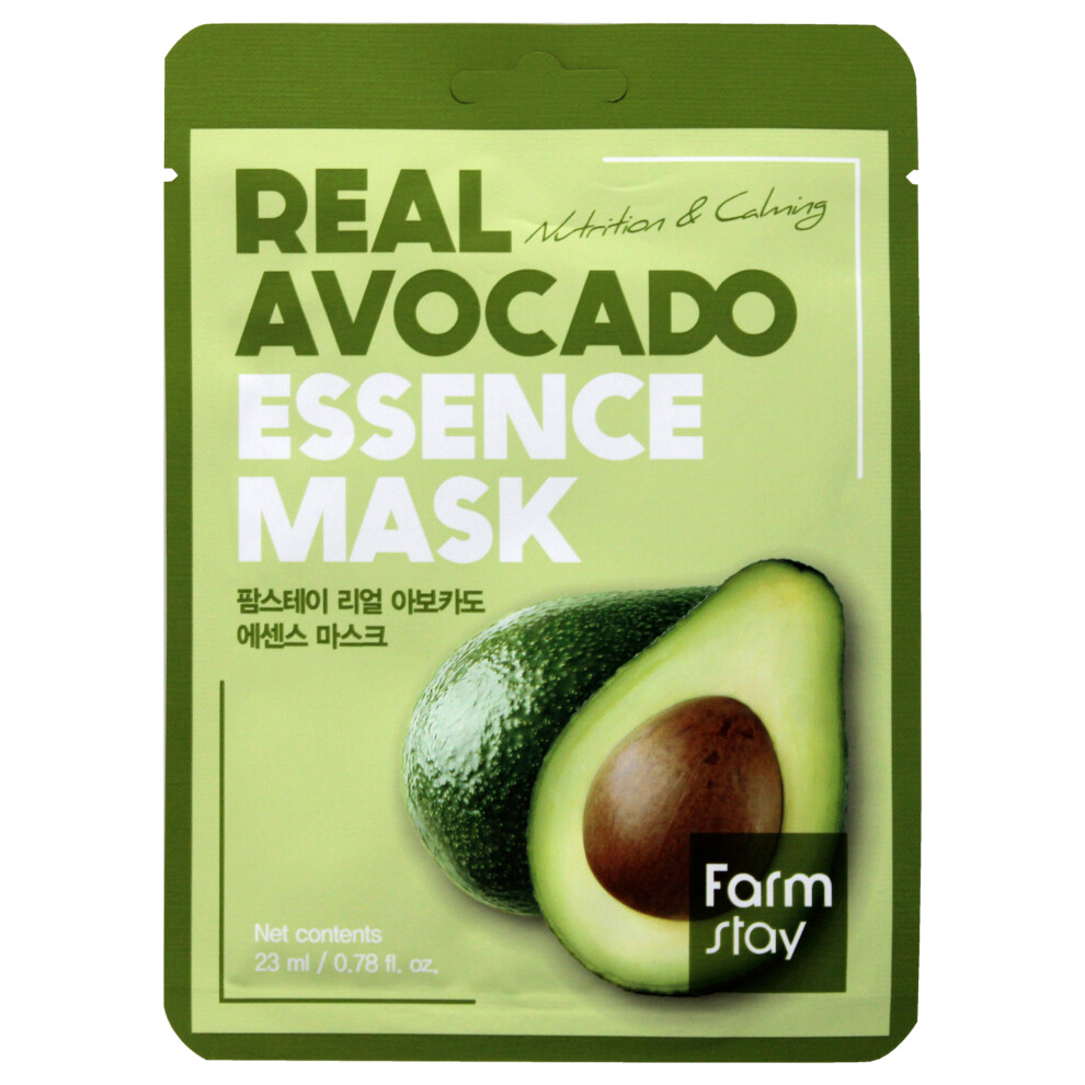 Farmstay Essence Mask - Real Avocado By For Women - 0.78 Oz Mask