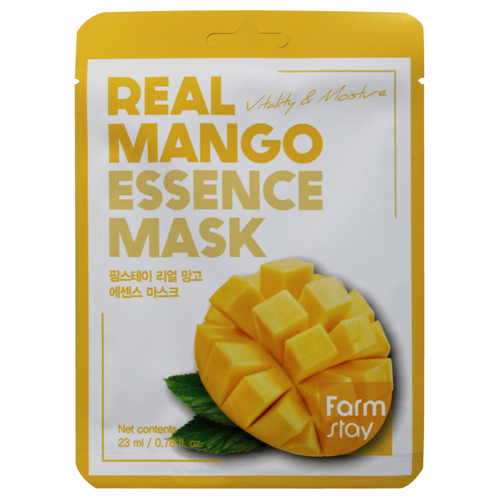 Farmstay Essence Mask - Real Mango By For Women - 0.78 Oz Mask