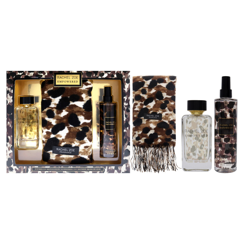 Coffret Cadeau 3 Pi Ces Empowered By Rachel Zoe Pour Femme : Vaporisateur Edp 96 Ml, Brume Corporelle 283 Ml, Charpe-image