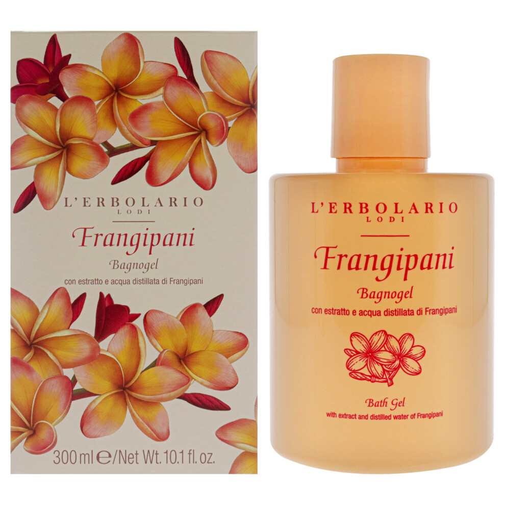 Lerbolario Women's Bath Gel - Frangipani By For - 10.1 Oz Shower Gel