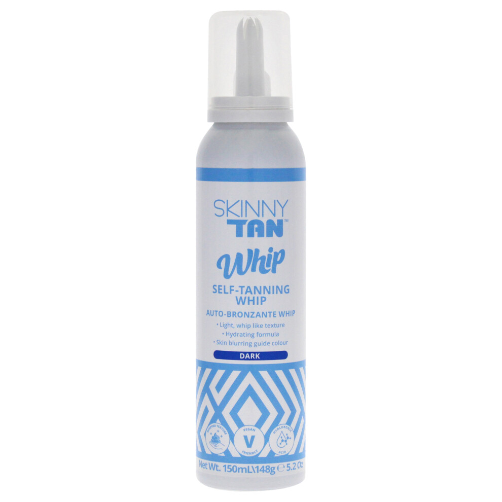 Skinny Tan Whip Dark Mousse - Instant Fake Tan for Streak Free, Radiant & Natural Glow, Cruelty-Free, Paraben Free & Vegan Skincare with Coconut & Vanilla Aroma - Dark Self Tan, 150ml - Image 5