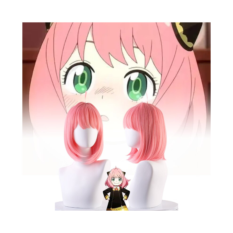 Family Spy Anya Forger Wig Cosplay Decoration Props Role Play Headwear Pink