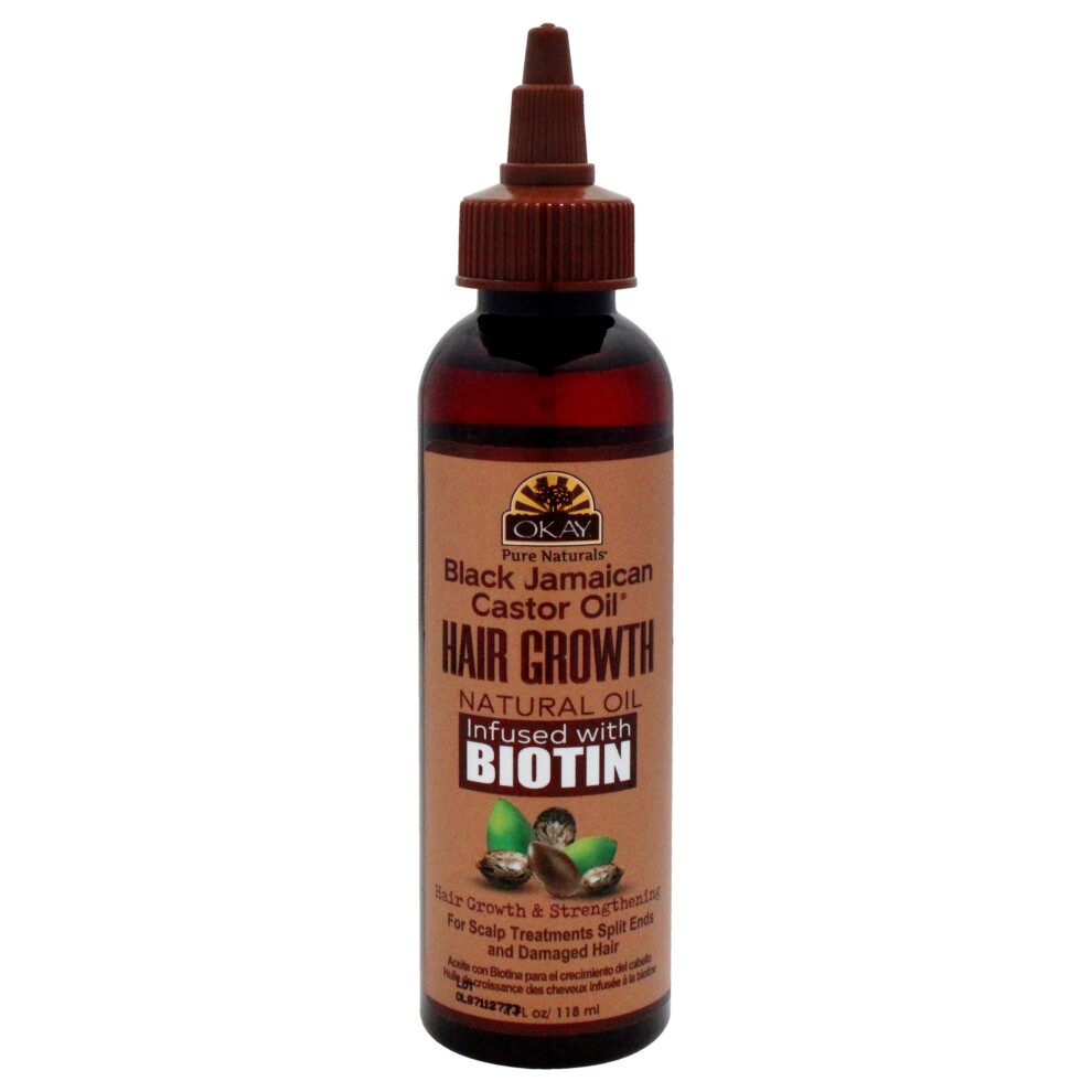 Okay Black Jamaican Castor Oil Hair Growth By For Unisex - 4 Oz Oil
