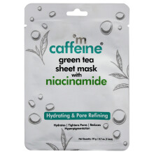 Maschera in Tessuto al Tè Verde con Niacinamide di mCaffeine per Unisex - 0.7 oz