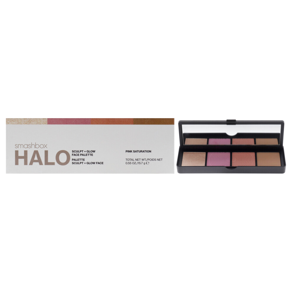 Halo Sculpt Plus Glow Face Palette - Pink Saturation by SmashBox for Women - 0.55 oz Makeup