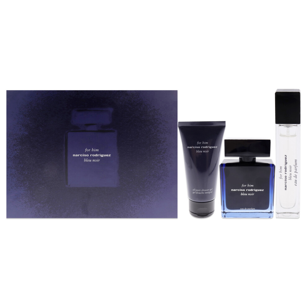 Bleu Noir de Narciso Rodriguez pour homme - Coffret cadeau 3 pi   ces 95 ml EDP Spray 45 ml Gel douche 10 ml EDP Spray