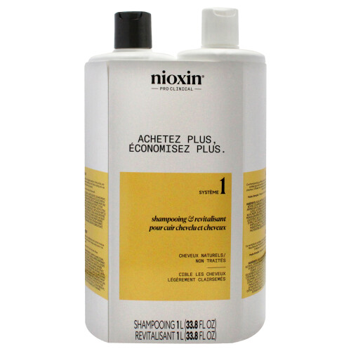 Nioxin System 1 Duo von Nioxin f?r Unisex ? 2 x 33,8 oz Shampoo, Sp?lung