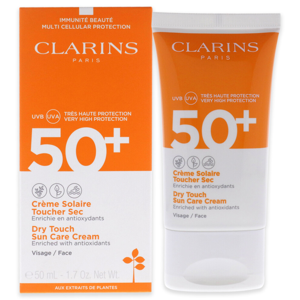 Dry Touch Sun Care Cream SPF 50 by Clarins for Unisex - 1.7 oz Sunscre