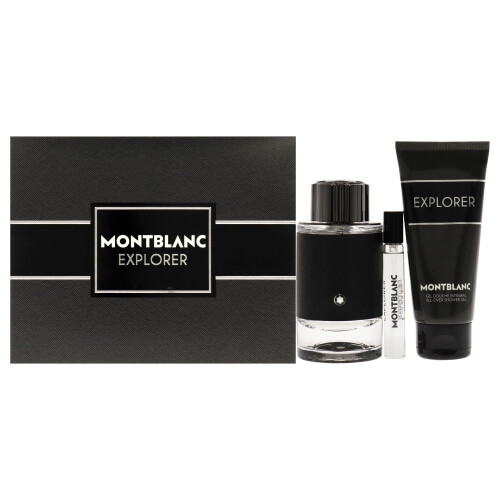 Montblanc Explorer by Mont Blanc for Men - 3 Pc Gift Set 3.3oz EDP Spray, 7.5ml
