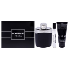 Mont Blanc Legend by Mont Blanc for Men - 3 Pc Gift Set 3.3oz EDT Spra
