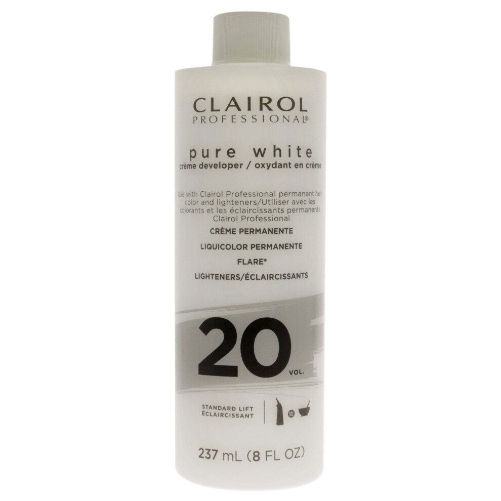 Pure White 20 Volume Creme Developer by Clairol for Unisex - 8 oz Ligh