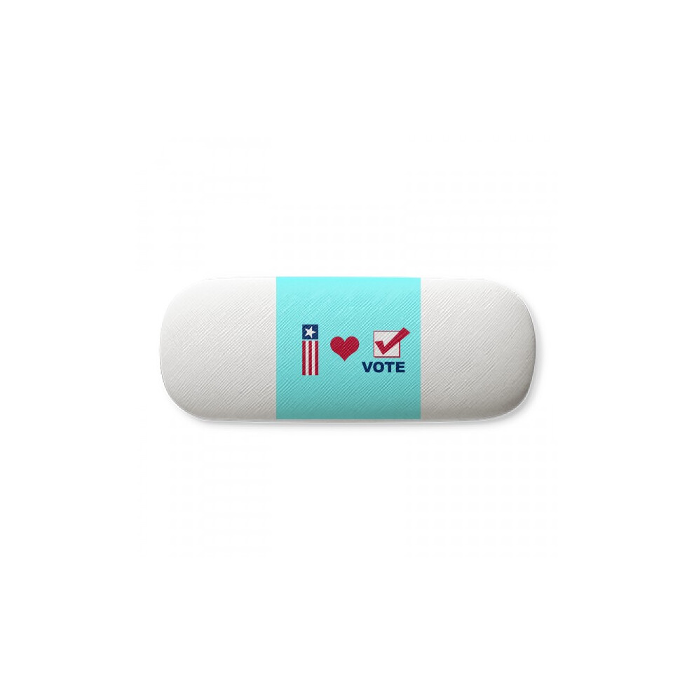 Diythinker I Love Democratic Vote Election Glasses Case Eyeglasses Hard Shell Storage Spectacle Box